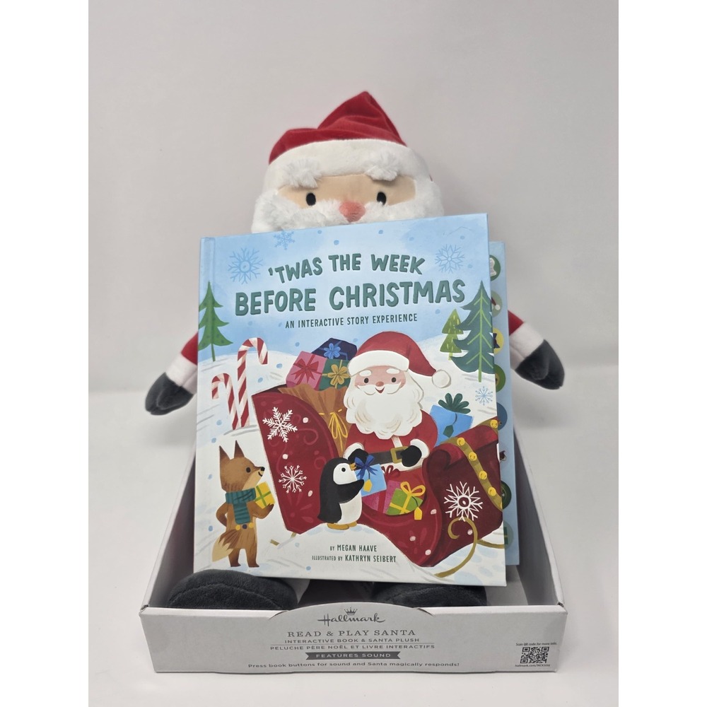 2024 Hallmark 'Twas the Week Before Christmas interactive Santa Plush & Book NEW